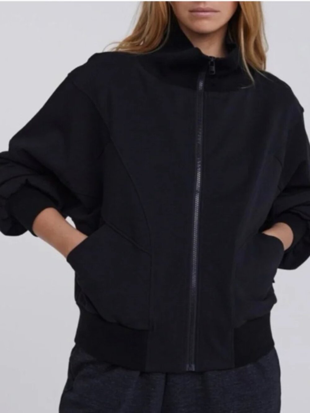 VGU Varley Full Zip Ribbed Cortland Sweatshirt Jacket - Small
